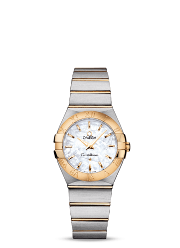 Omega Constellation Quartz 27 Brushed Stainless Steel / Yellow Gold / MOP